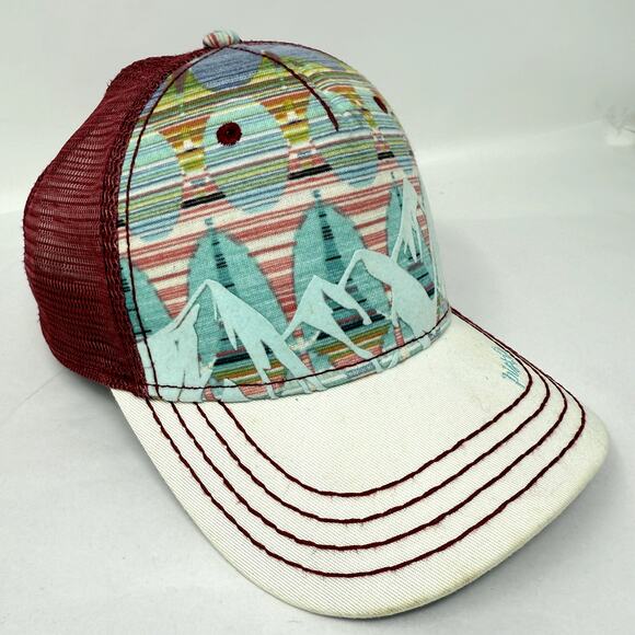 Pistil Mckinley Trucker Hat Mountain Logo Snapback Cap Retro Y2K Style - Picture 1 of 7